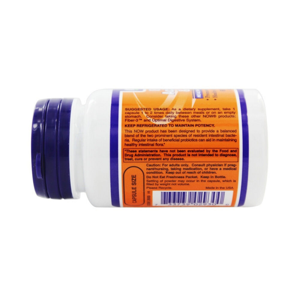 【美国正品直邮】NOWFoods诺奥维持肠道健康乳酸菌/双歧乳杆菌胶囊未定义60粒