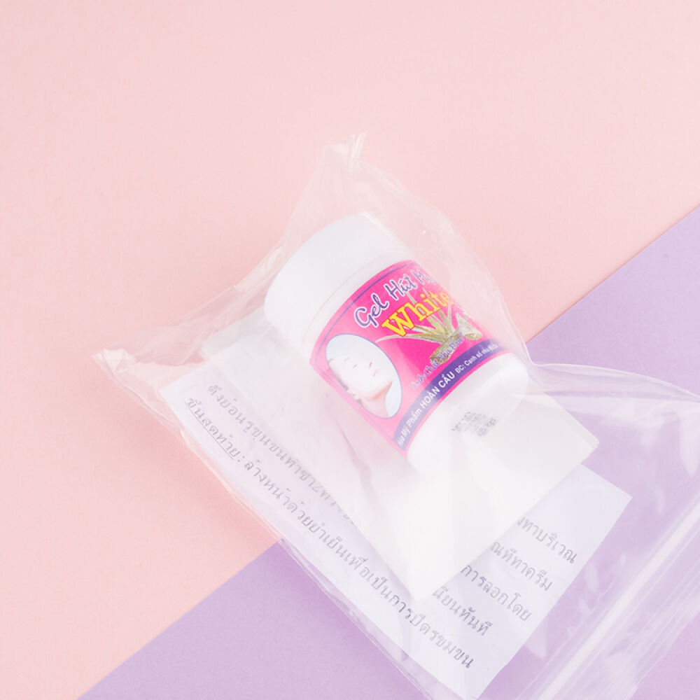 【海外直邮】泰国white黑头水芦荟去黑头胶鼻贴天然芦荟撕拉型22g两瓶装