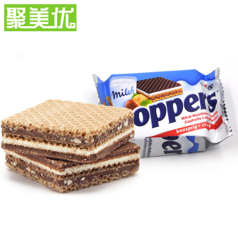 德国进口Knoppers牛奶榛子巧克力威化饼干24包礼盒装