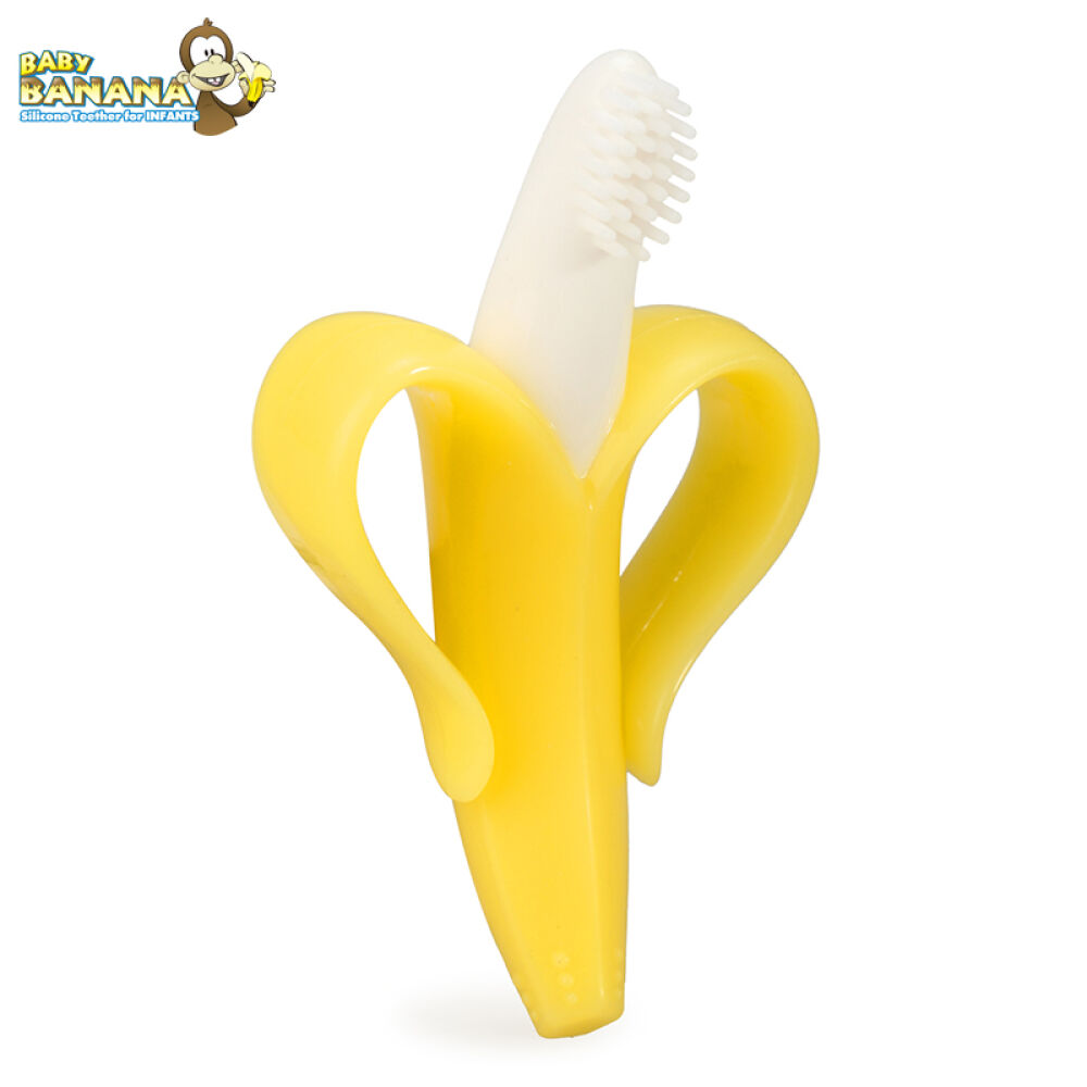 香蕉宝宝Babybanana婴儿牙胶磨牙棒牙刷宝宝安抚玩具新生儿咬咬乐1段香蕉宝宝