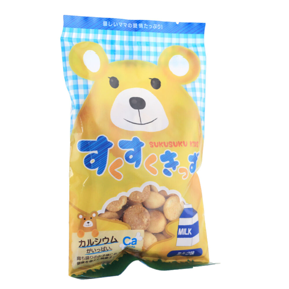 日本进口木西牛奶味纽扣饼干宝宝婴幼儿童健康零食辅食70g