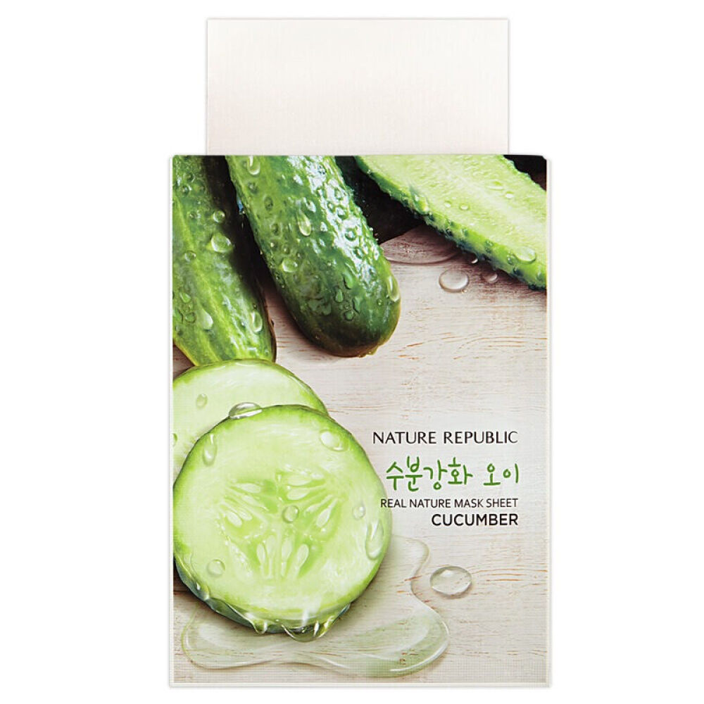 自然乐园（NATUREREPUBLIC）精粹自然清新保湿补水清爽面膜贴10片/袋黄瓜