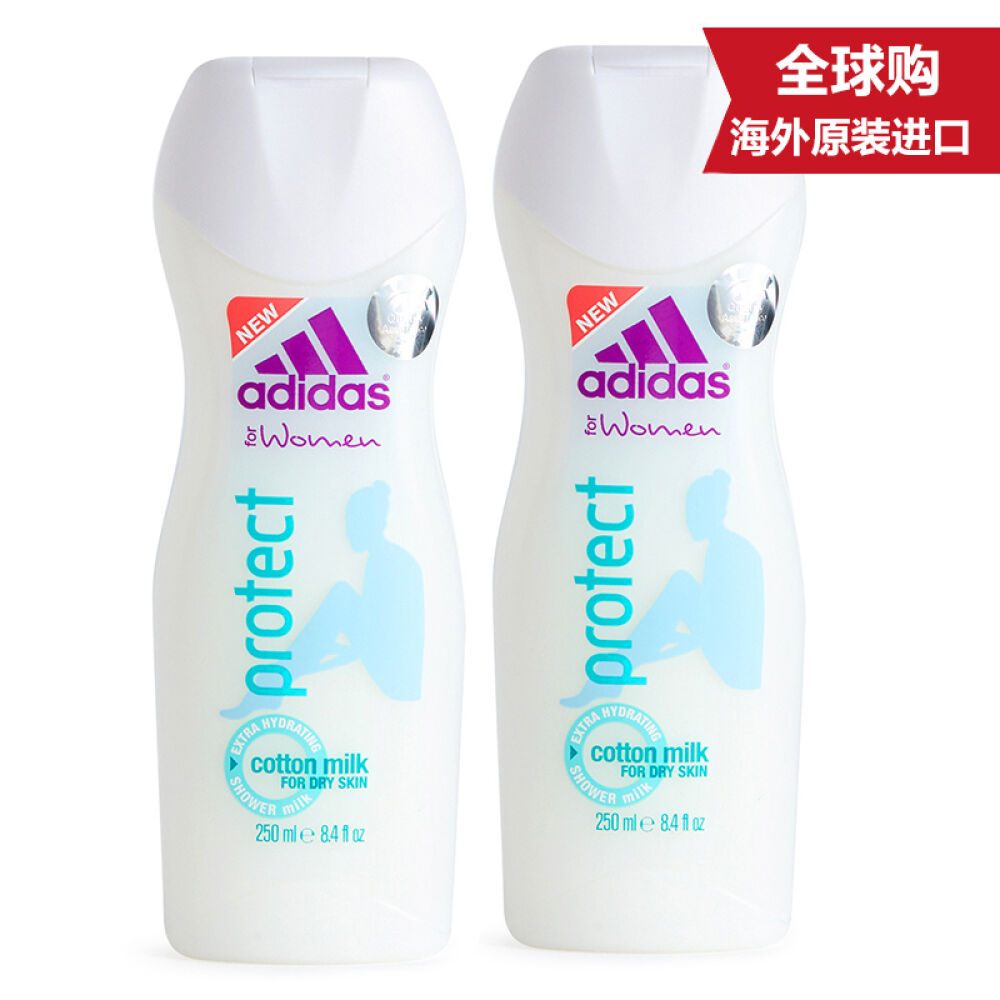 （原装进口）阿迪达斯（adidas）女士沐浴露250ml2支装加倍滋润2320