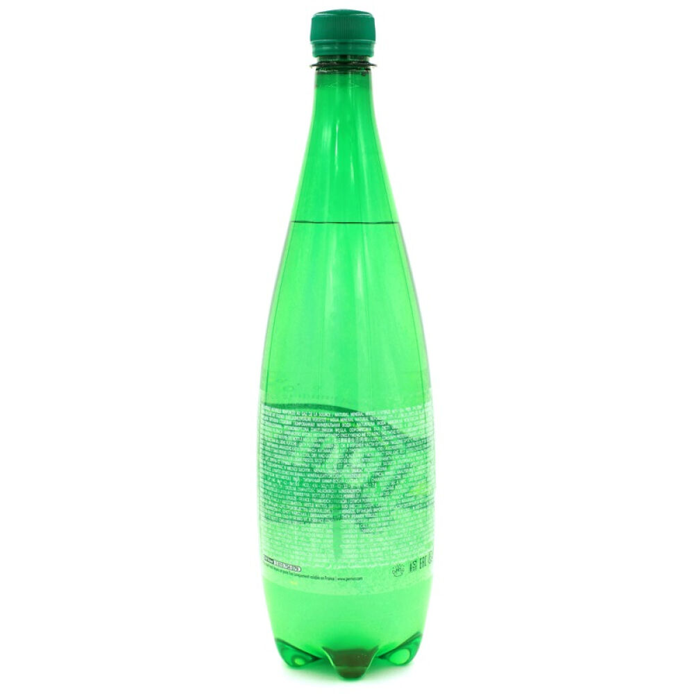 自营法国进口巴黎水perrier气泡矿泉水(原味)塑料瓶装1000ml*6瓶/箱