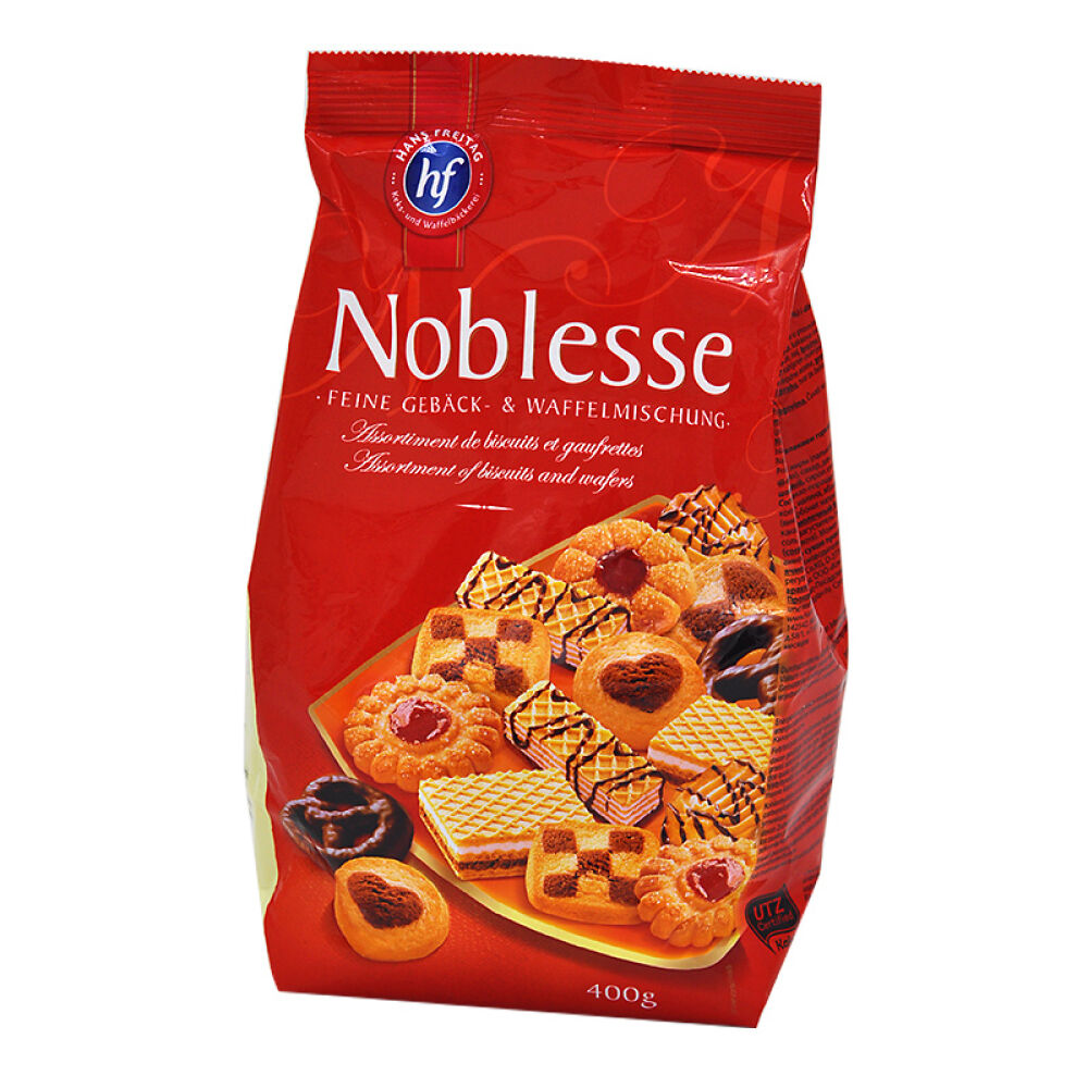 德国进口hans汉斯混装巧克力威化华夫饼+曲奇饼干noblesse红色装保质期20161216特价