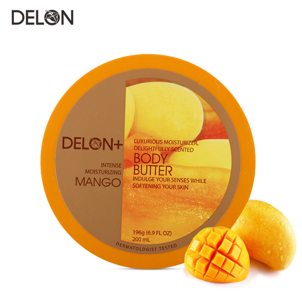 【第二件半价】DELON迪朗贝斯滋养润肤身体黄油滋润霜加拿大润肤乳护肤热情芒果200ml