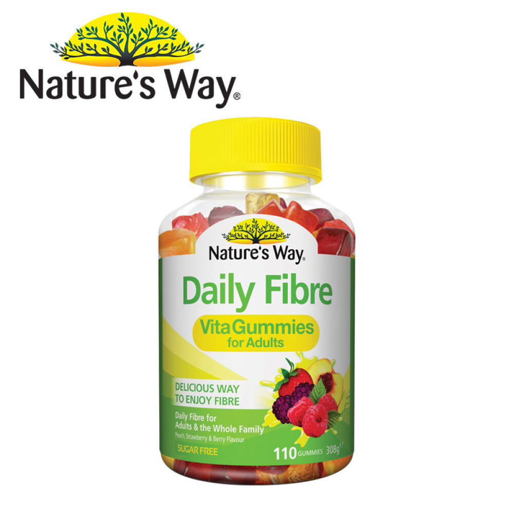 澳洲直邮Nature'sWay成人膳食纤维复合维生软糖110粒2瓶