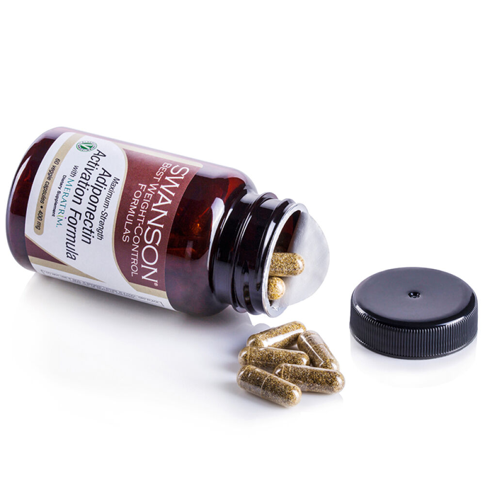 Swanson斯旺森活性脂联素赛左旋肉碱男女士减肥瘦身胶囊纤体非代餐60粒*400mg