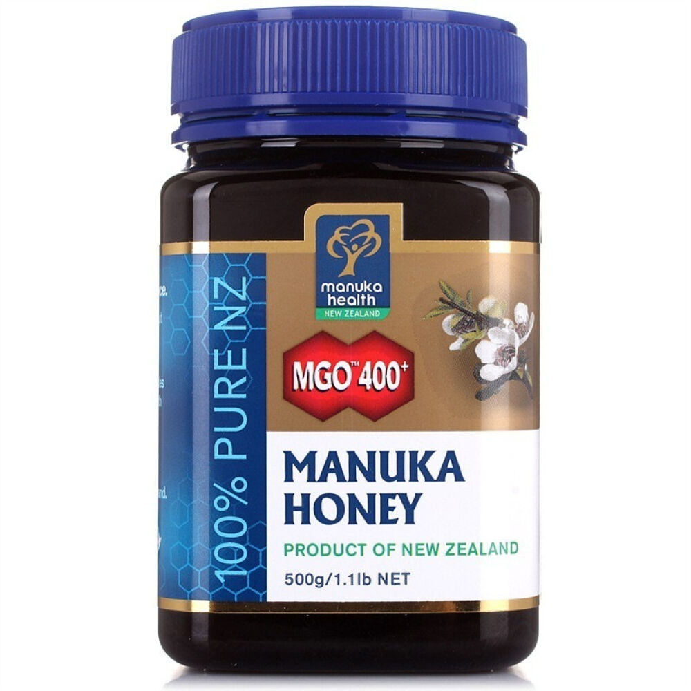 【全球购】新西兰进口ManukaHealth蜜纽康蜂蜜野花蜜麦卢卡蜂蜜包邮蜜纽康MGO400+麦卢卡蜂蜜500g1罐