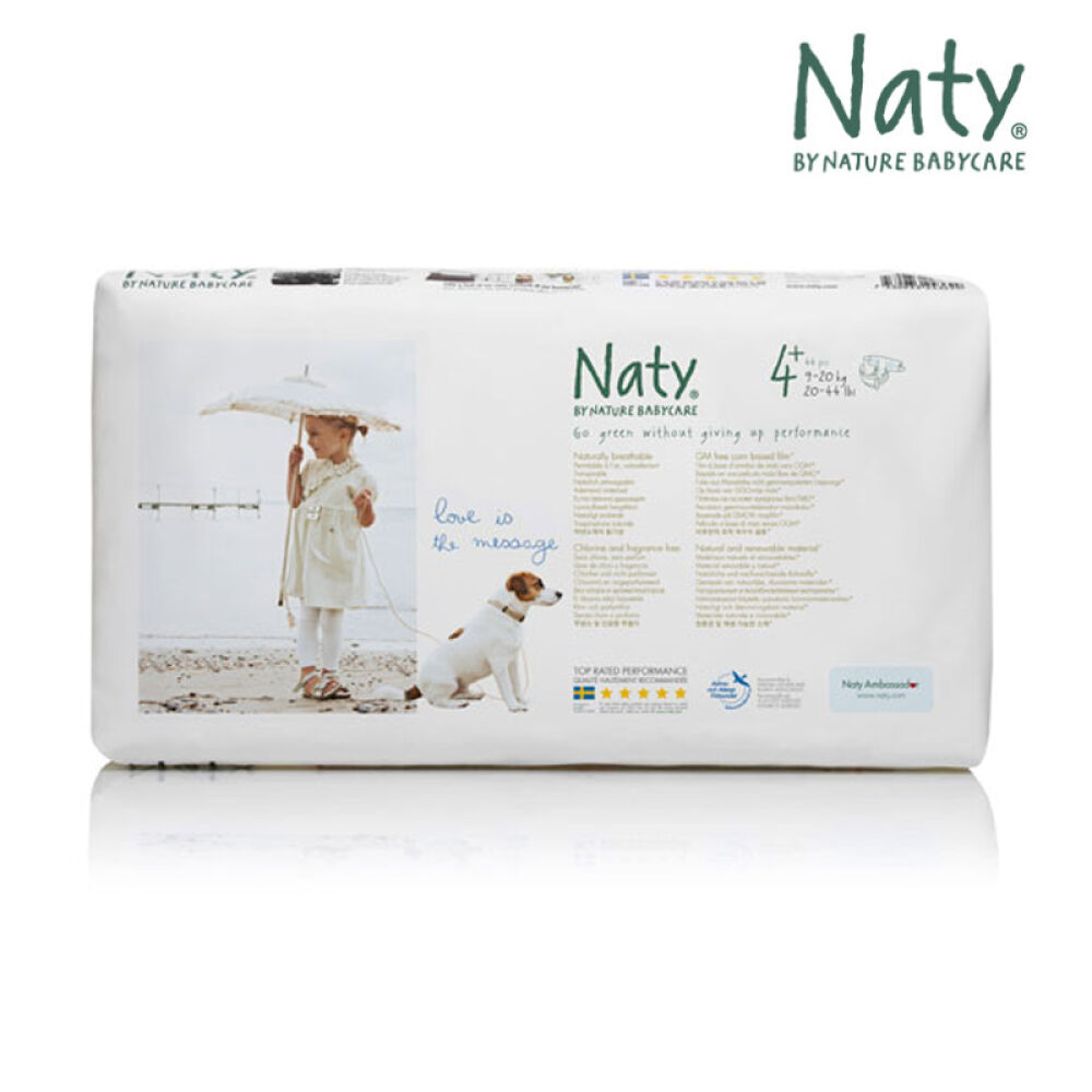 【618大促】NATY有机尿不湿纸尿裤4+号适合9-20kg宝宝干爽柔棉44片