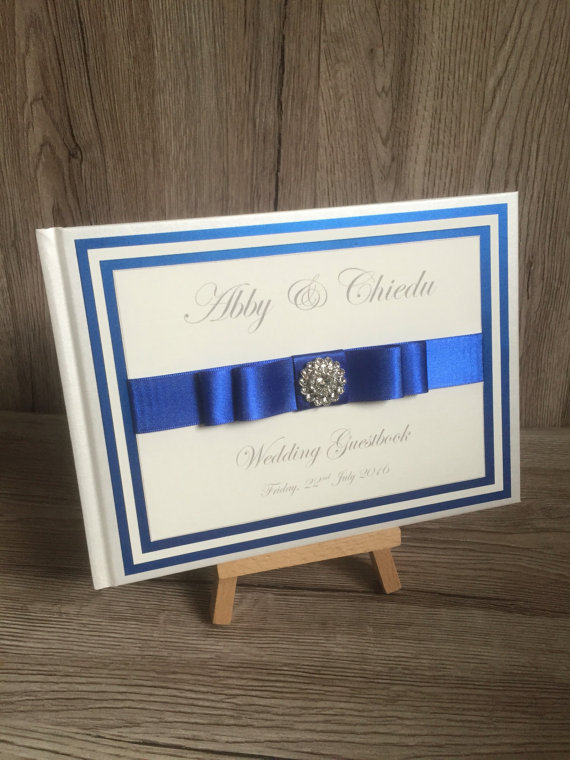 weddingguestbookfullypersonalisedguestbookwithdiamante