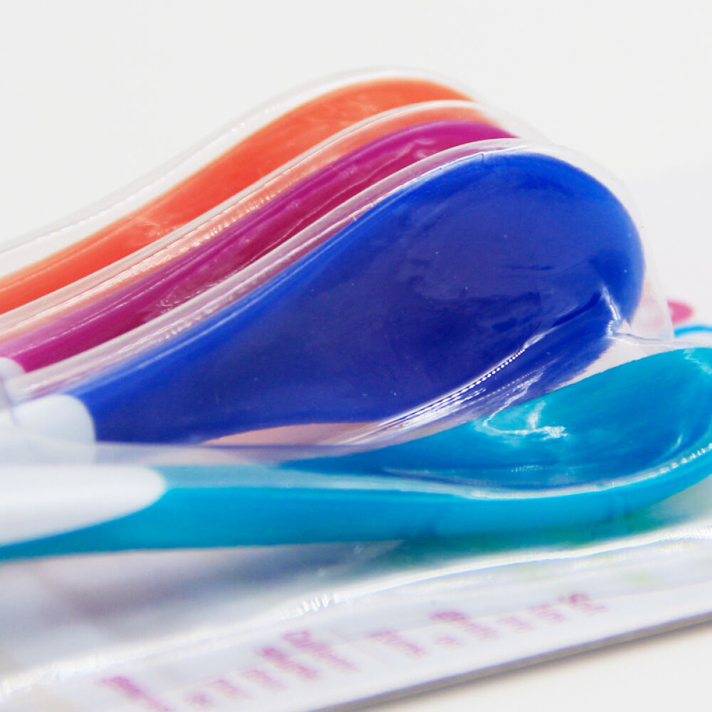 美国进口munchkin麦肯齐宝宝变色感温勺软头勺婴儿软头小勺子控温单只紫红色