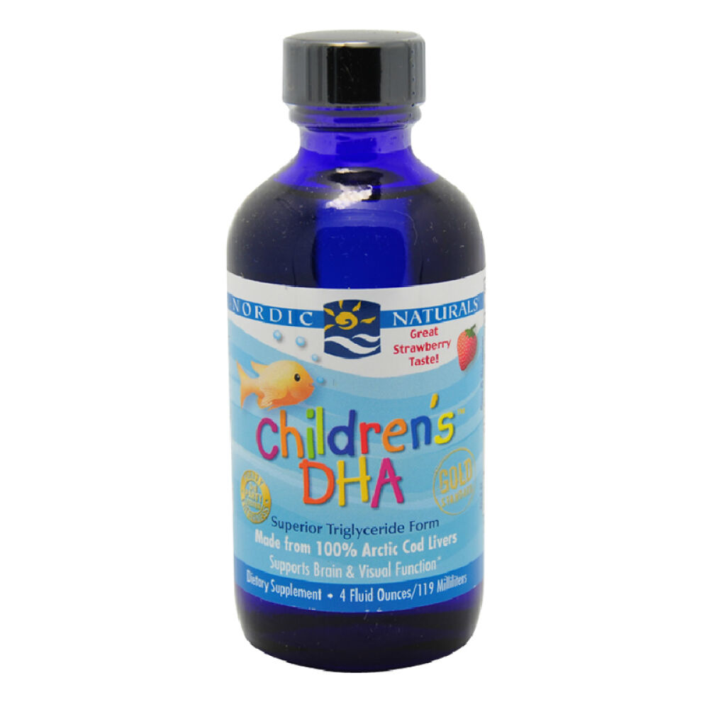 美国进口挪威小鱼NordicNaturals鱼油婴儿DHA婴儿油D3滴剂中鱼119ml