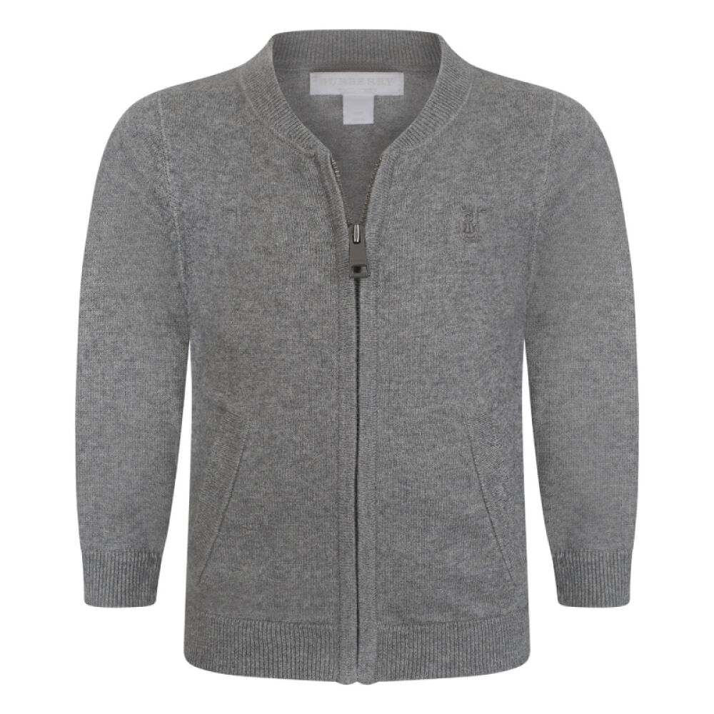 【JRE】全球购Childsplay儿童男孩时尚休闲优质纯棉长袖运动针织开衫灰色2S