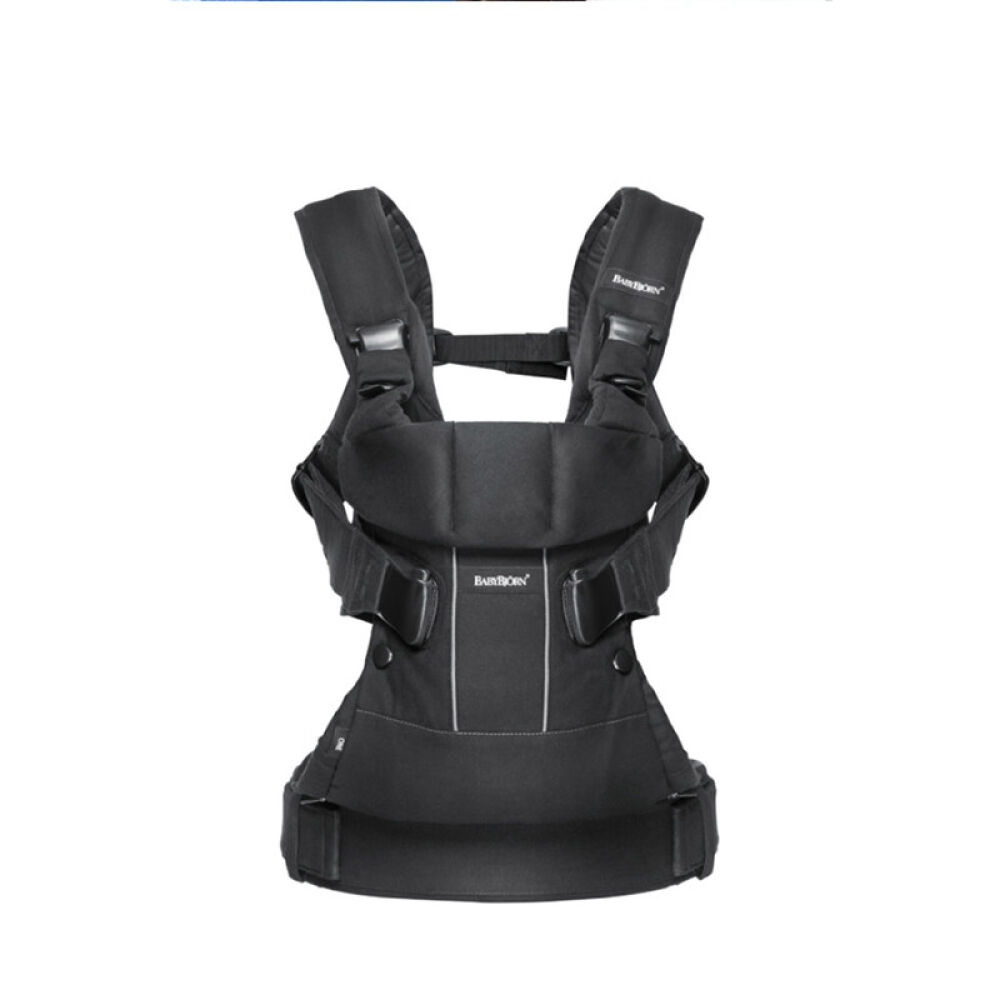 瑞典BABYBJORNBabyCarrierone婴儿前后背宝宝背带棉混合黑色