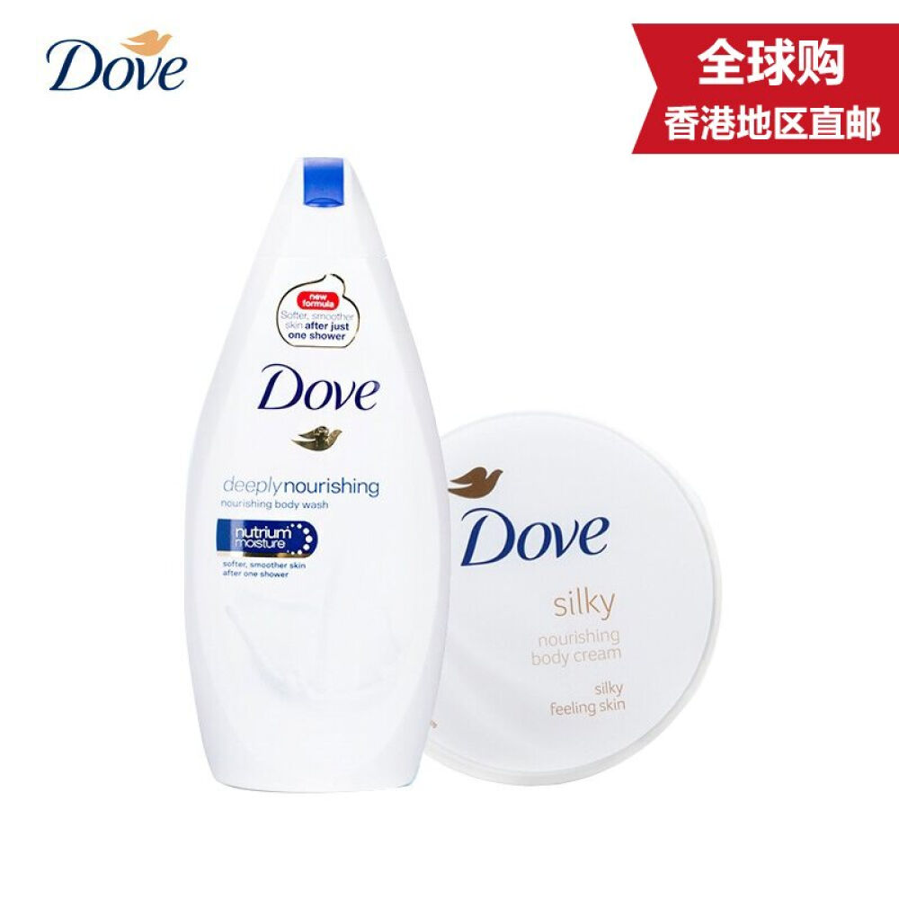 dove多芬清爽水润滋养沐浴露沐浴乳沐浴露随机发500ml身体乳300ml