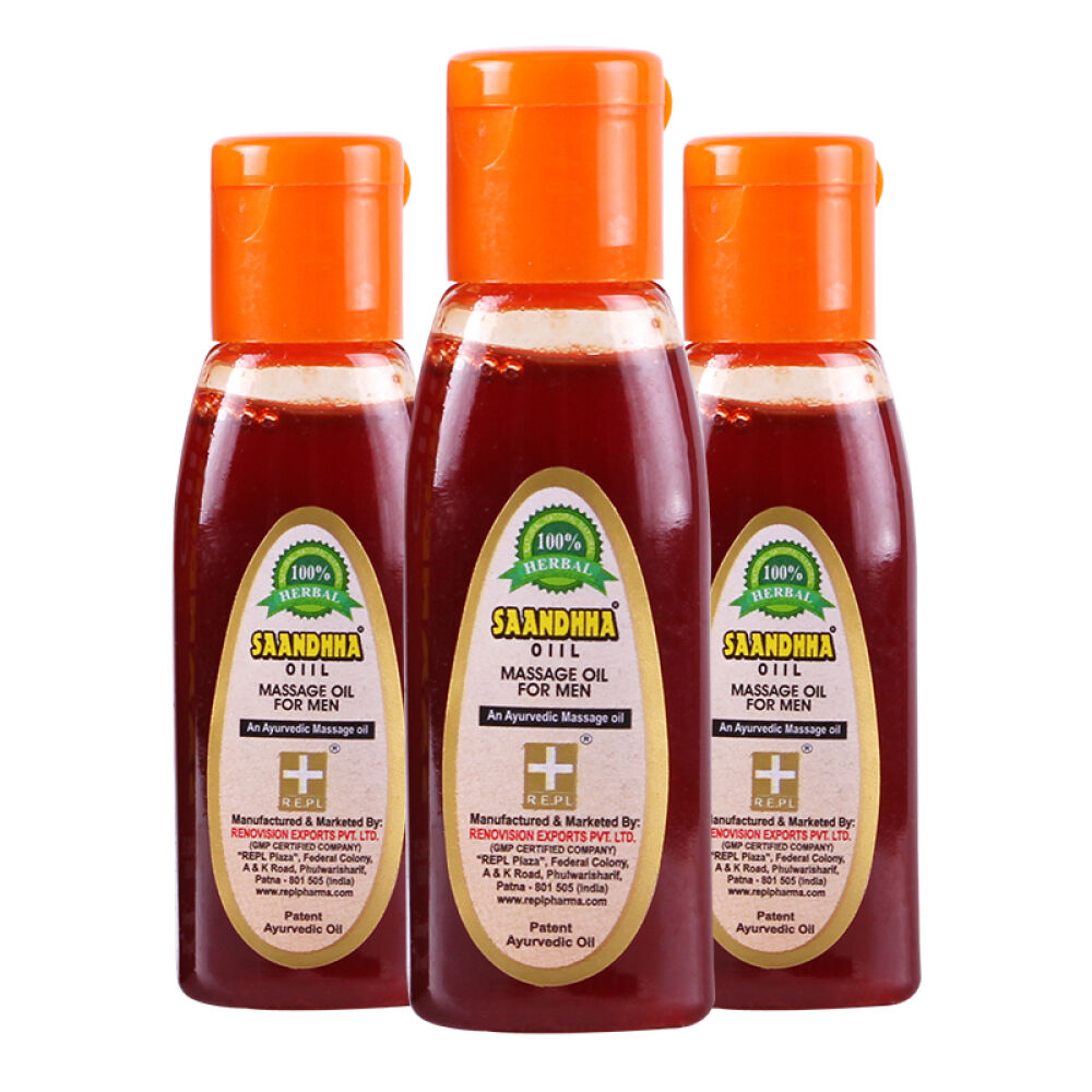 【全球购】印度红油皇帝油进口男用延时液印度神油阿育吠陀神油男性专用印度红油*3瓶