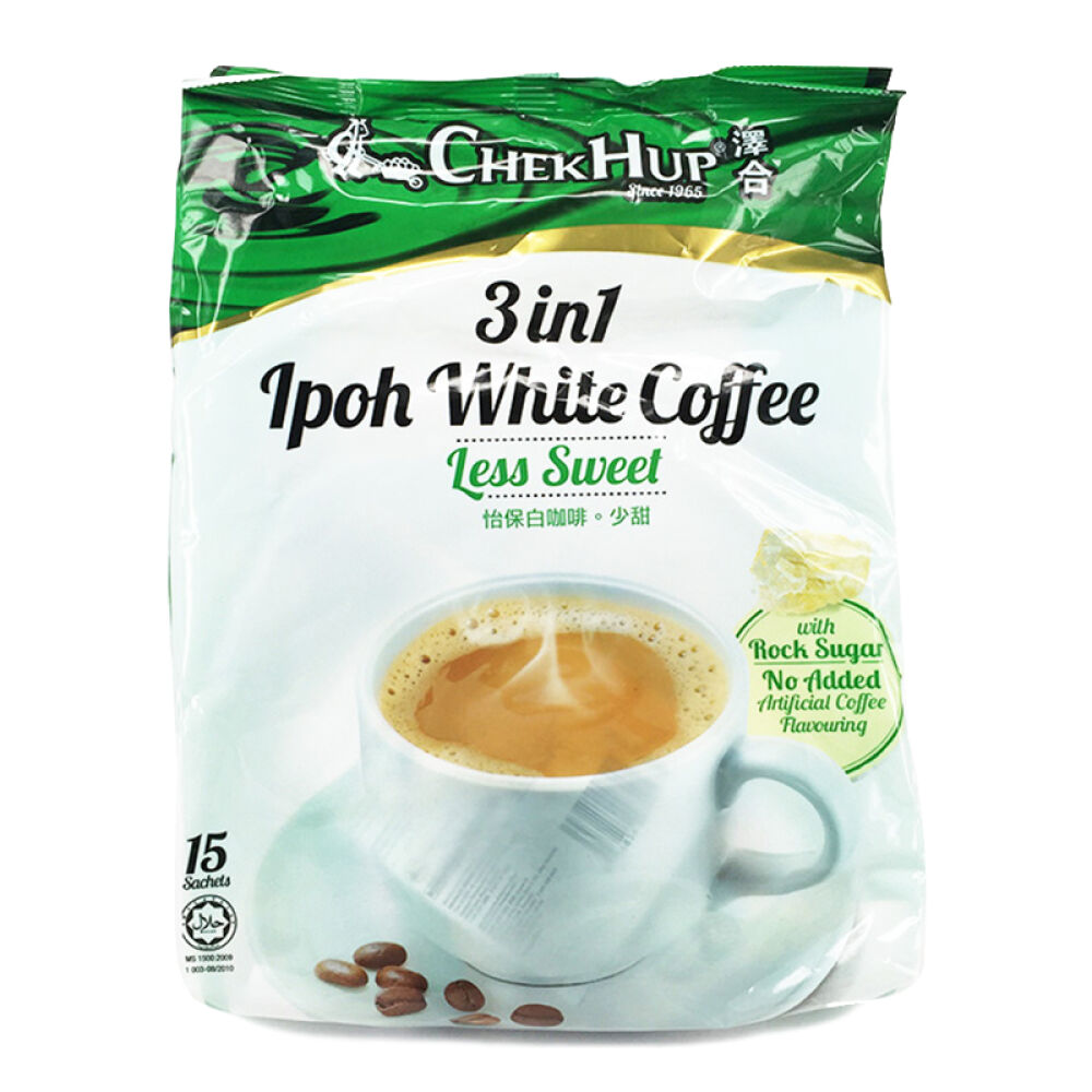 马来西亚进口ChukHup泽合怡保少甜白咖啡（525gx2袋）
