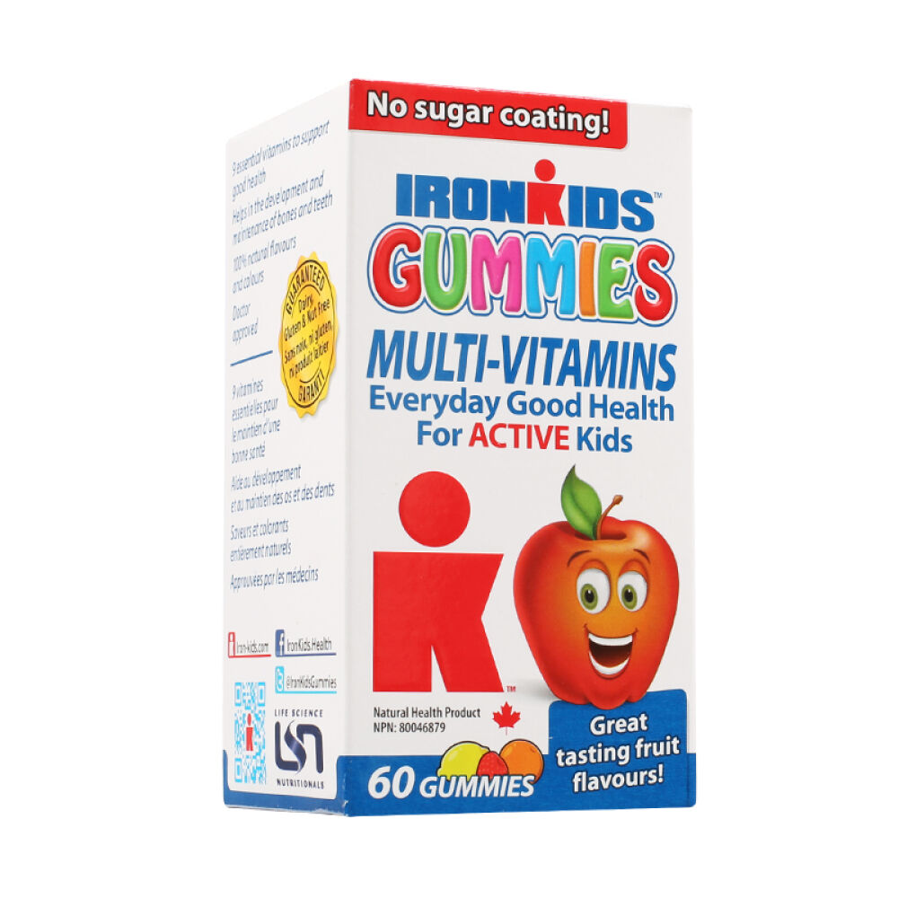 加拿大直邮Ironkids小铁人复合维生素软糖60粒