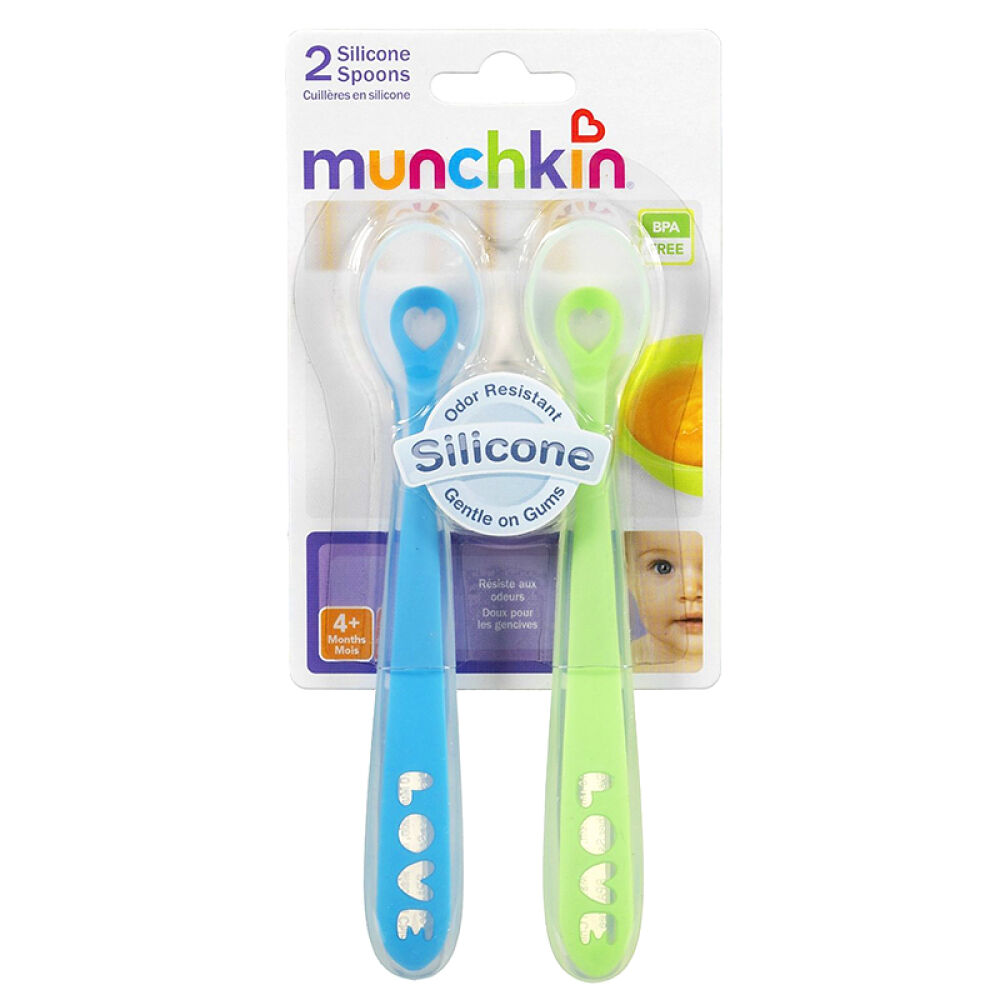 美国进口麦肯齐满趣健Munchkin婴儿吸盘碗软头勺零食杯宝宝训练碗儿童餐具麦肯齐软头勺2只装