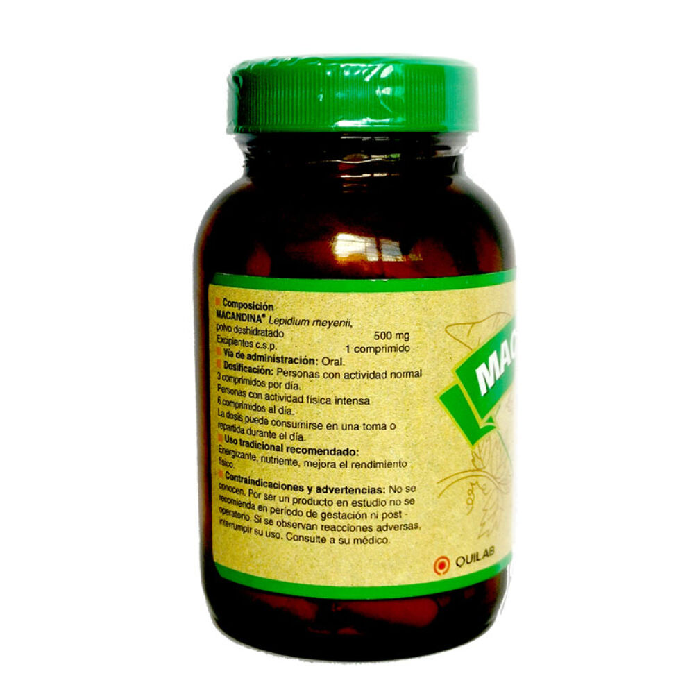 【全球购】秘鲁玛卡蛮哥MACANDINA玛卡秘鲁原装玛咖精片剂120粒1瓶装