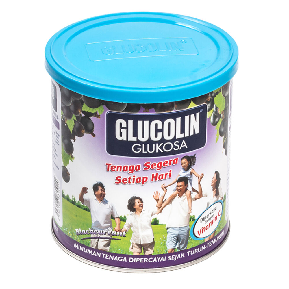 马来西亚进口Glucolin葡萄灵黑加仑味葡萄糖粉冲调营养饮料420gx2罐