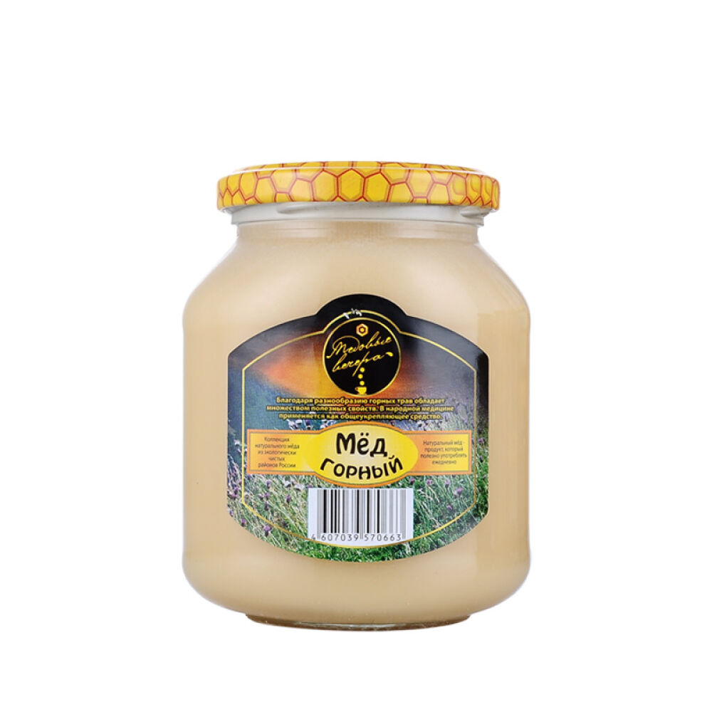 俄罗斯原装进口蜂蜜蜂蜜晚宴天然野生椴树蜜洋槐蜜百花蜜500g野山蜜500g玻璃瓶(0663)