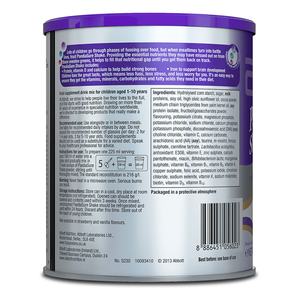 自营雅培(Abbott)奶粉英国版小安素营养粉巧克力味新加坡原装400g1-10岁