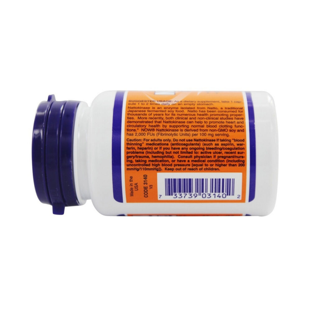 【美国正品直邮】NOWFoods-诺奥纳豆激酶素食胶囊纳豆激酶保护心脏健康未定义60粒