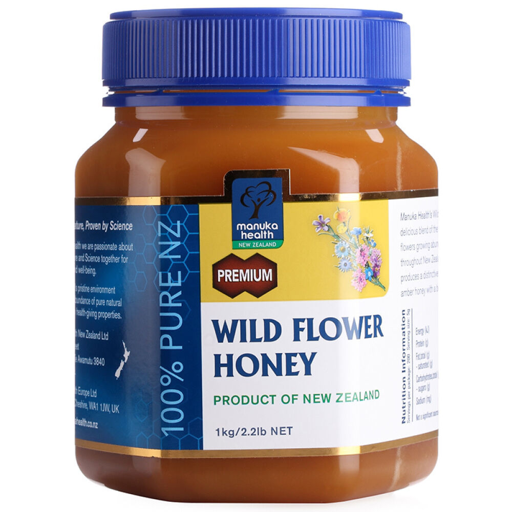 【全球购】新西兰进口ManukaHealth蜜纽康蜂蜜野花蜜麦卢卡蜂蜜包邮蜜纽康野花蜜1000g1罐