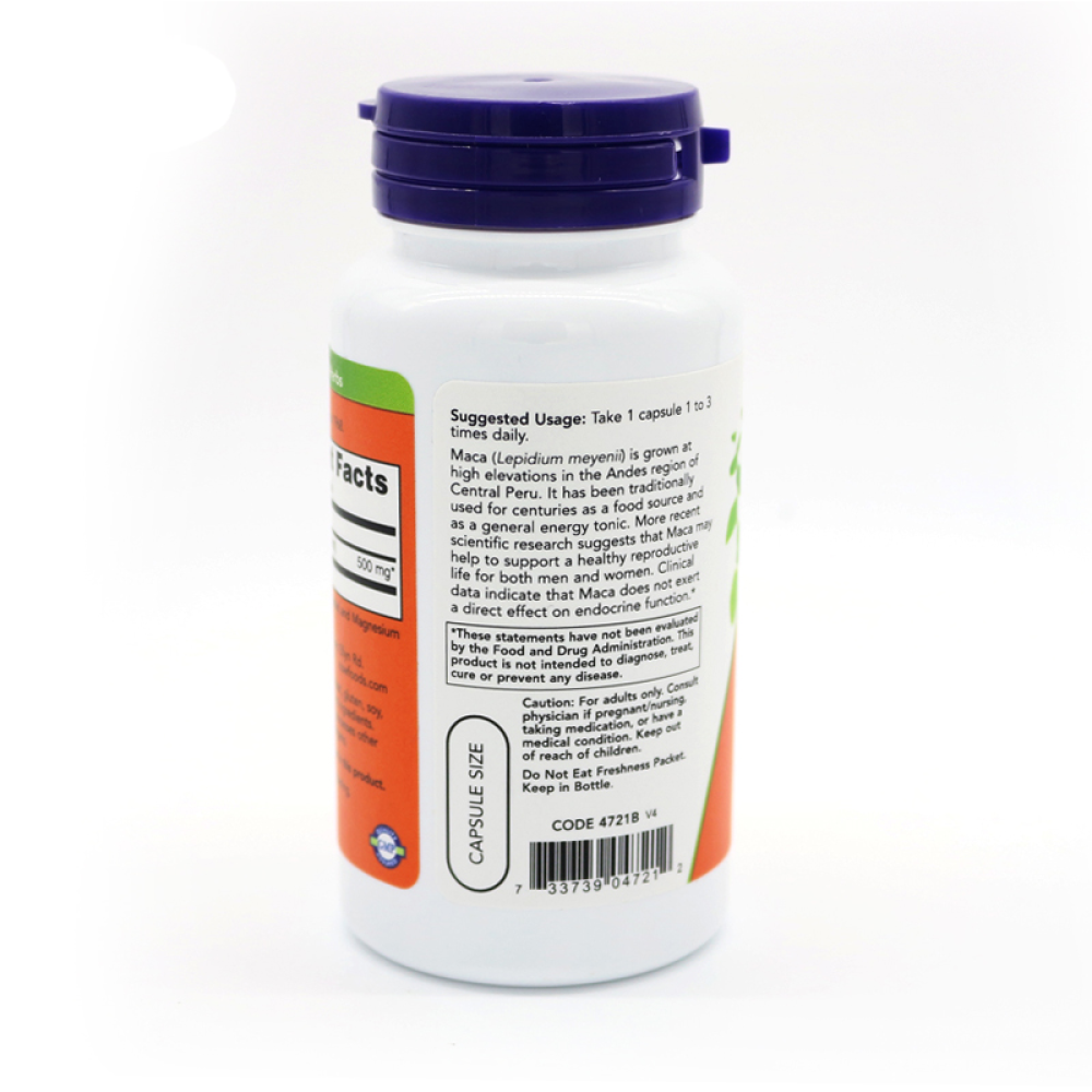 【全球购】nowfoods诺奥玛卡精片maca胶囊100粒补肾秘鲁玛咖精片6瓶装