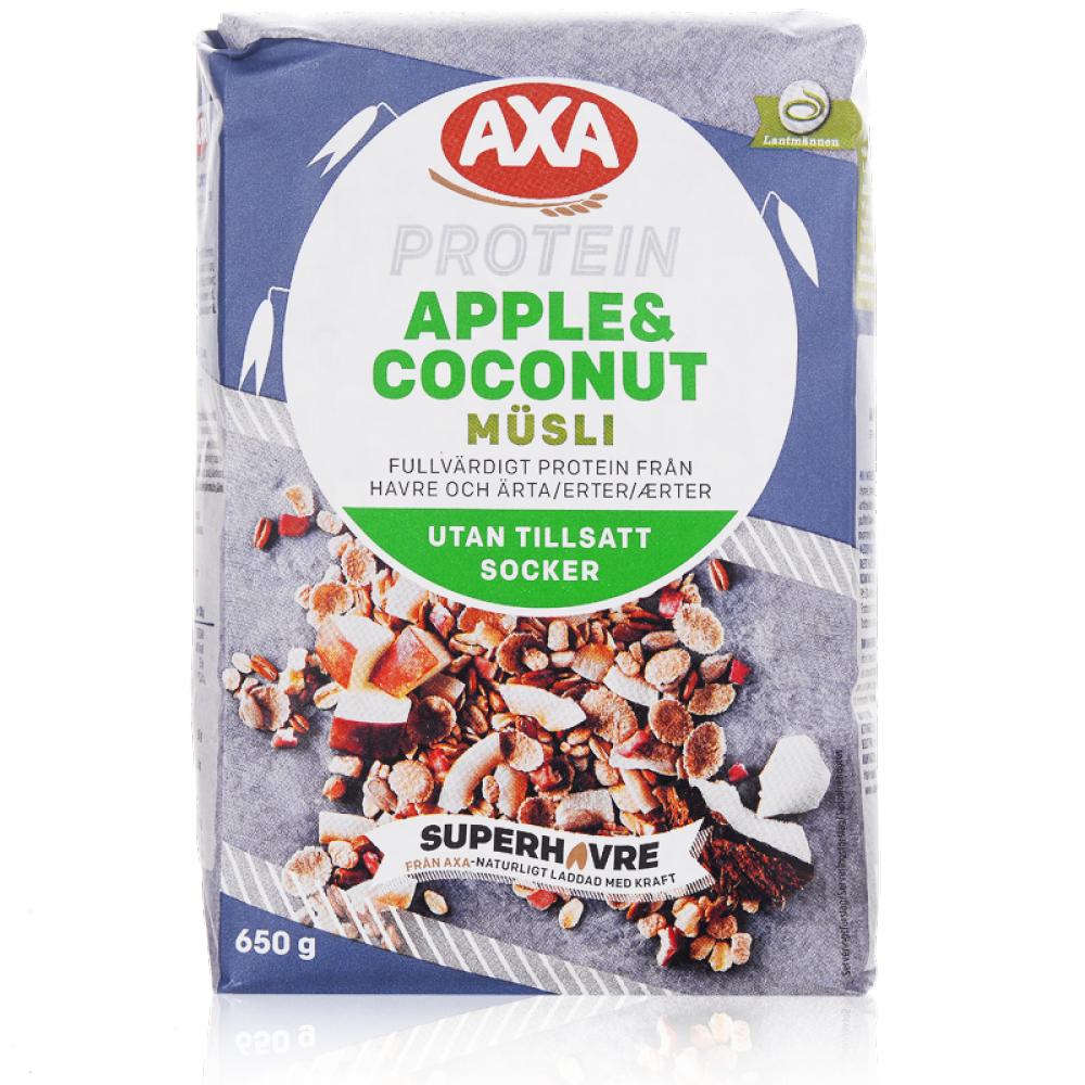 丹麦原装直邮【瑞典AXA】燕麦水果坚果营养即食麦片早餐AXA蛋白什锦早餐650克直邮