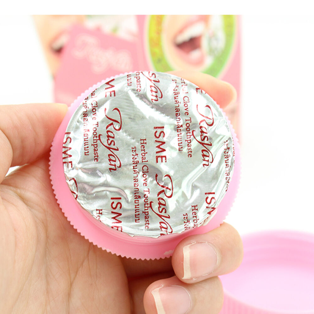 泰国美氏婷（Mistine）RASYAN牙粉牙膏清洁除牙石烟茶渍黑黄渍粉色25g