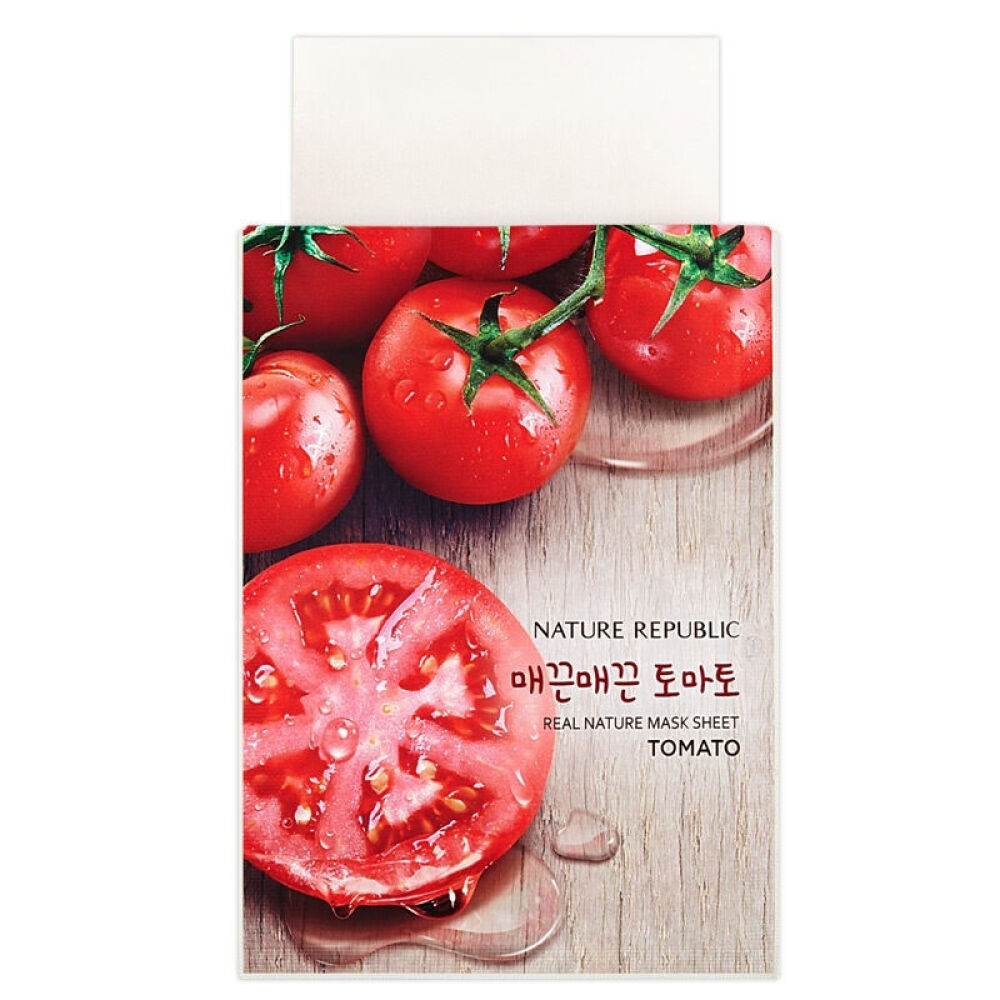 自然乐园（NATUREREPUBLIC）精粹自然清新保湿补水清爽面膜贴10片/袋番茄