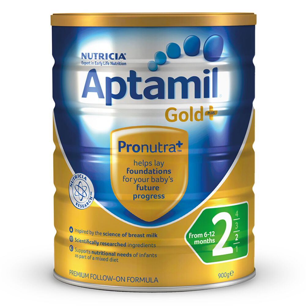 澳洲爱他美Aptamil新西兰进口婴幼儿奶粉3罐2段(6-12个月)900g
