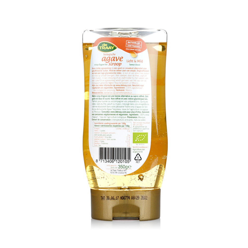 荷兰进口DeTraay有机龙舌兰糖浆有机洋槐花蜂蜜健康冲调饮品糖浆清淡型350g