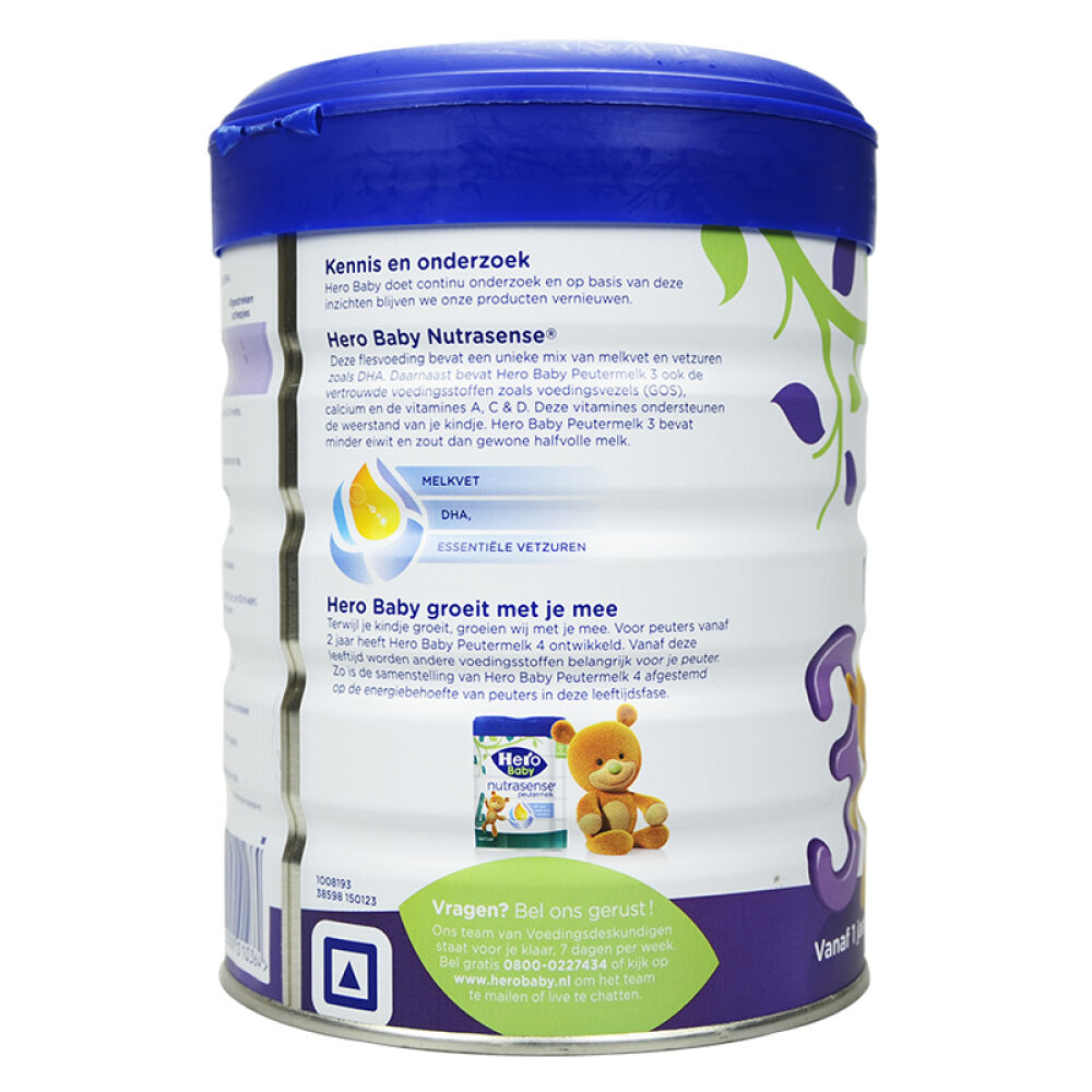 自营荷兰Herobaby白金版婴幼儿配方牛奶粉3段1岁以上700g