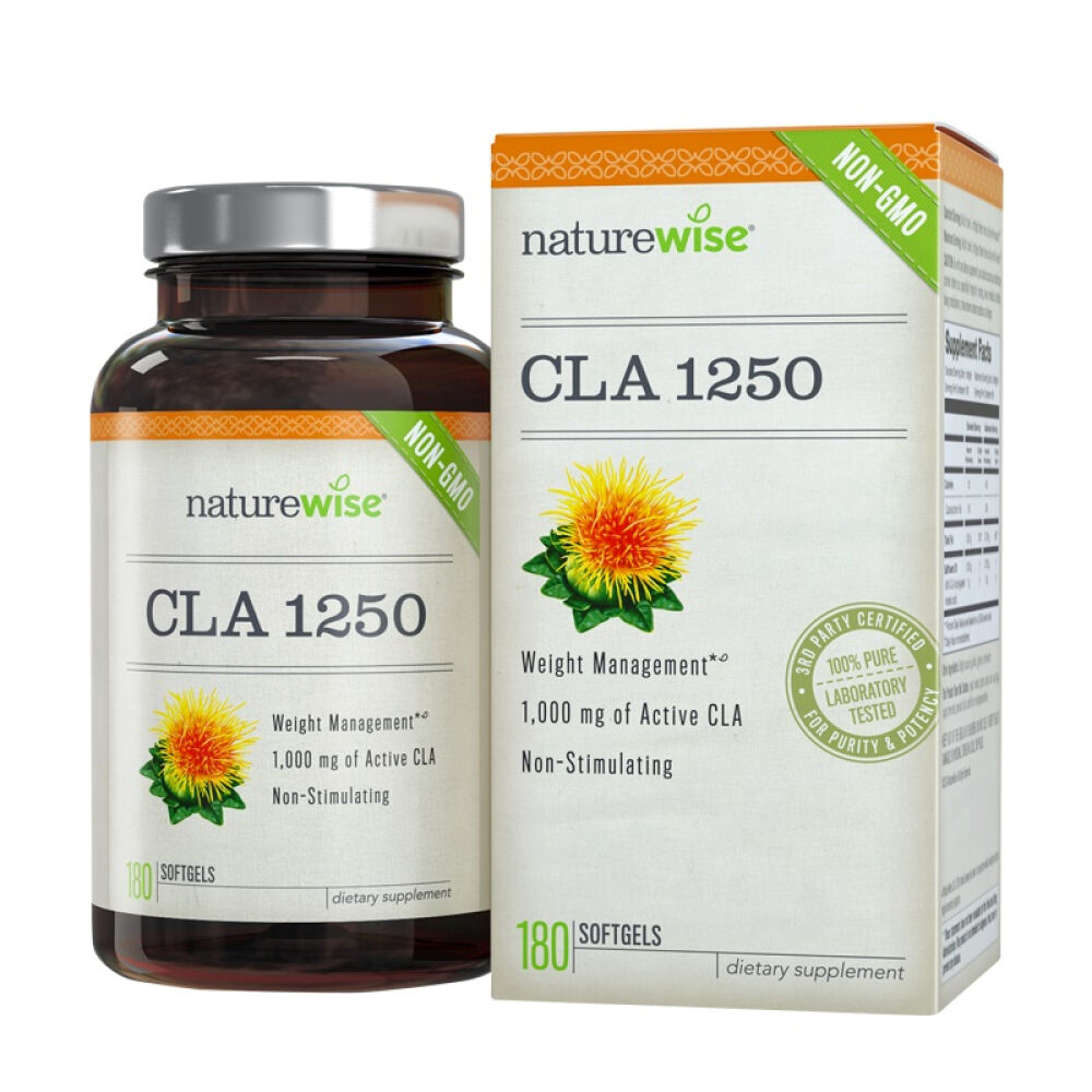 美国进口naturewise共轭亚油酸CLA软胶囊瘦身减脂加速代谢