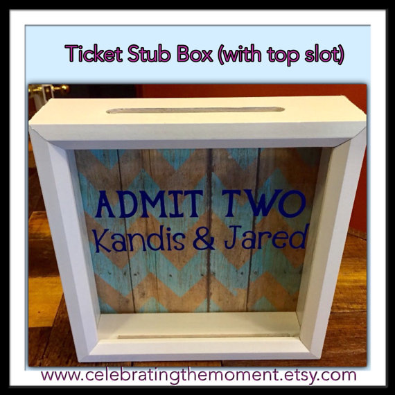 ticketshadowbox,8x8,girlfriendgift,boyfriendgift,anniversarygift
