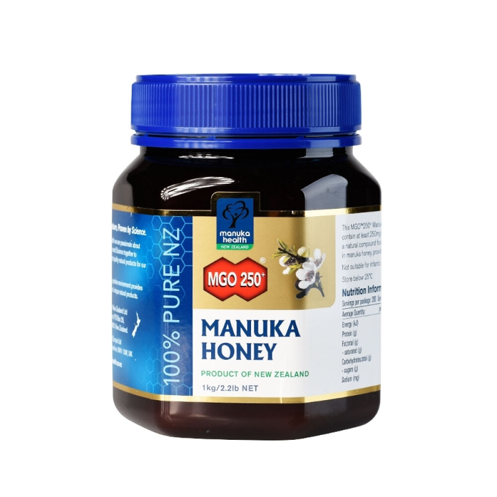 【全球购】新西兰进口ManukaHealth蜜纽康蜂蜜野花蜜麦卢卡蜂蜜包邮蜜纽康MGO250+麦卢卡蜂蜜1000g1罐