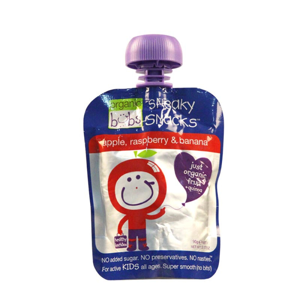 新西兰贝儿Bubs婴儿幼儿营养辅食/肉泥果泥(混合2件起)有机苹果覆盆子香蕉泥90g