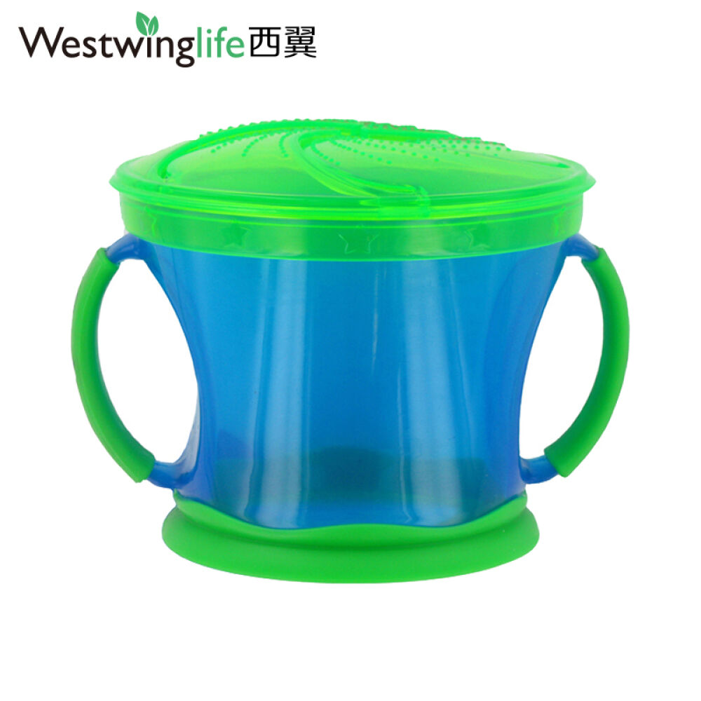 美国直邮Munchkin麦肯齐双把手防泼洒零食杯两只装颜色随机发