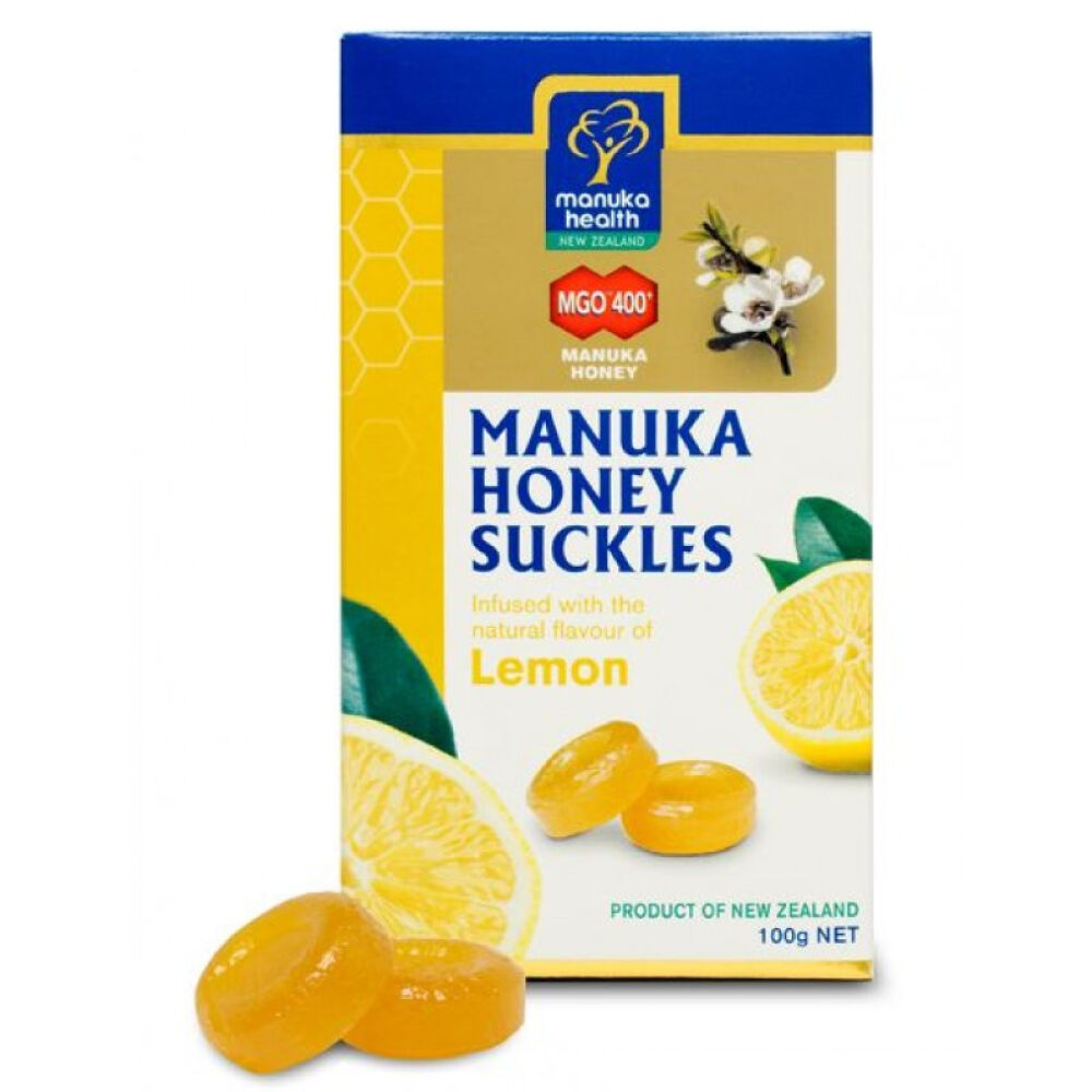 ManukaHealth蜜纽康蜂蜜柠檬胶润喉糖100g保健食品
