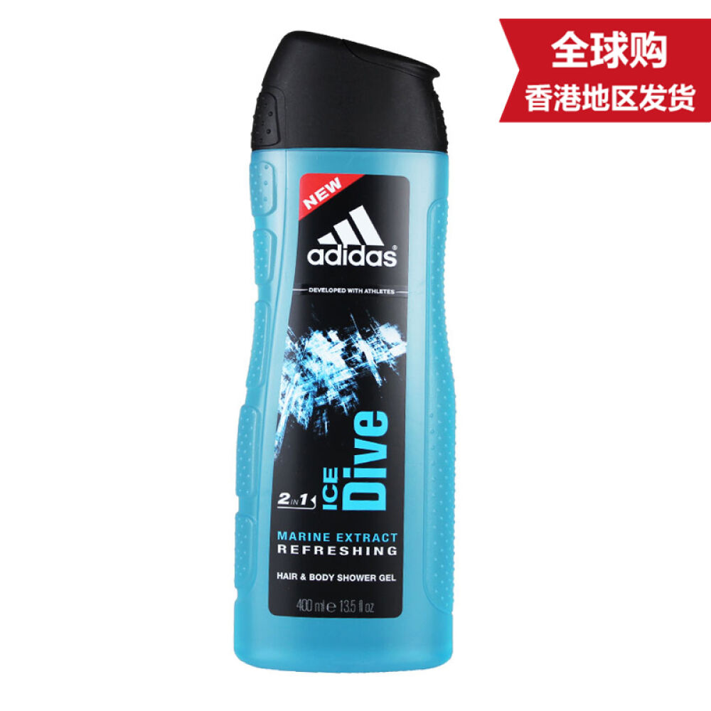 【香港地区直邮】阿迪达斯（adidas）男士洗发沐浴露二合一400ML冰点香型