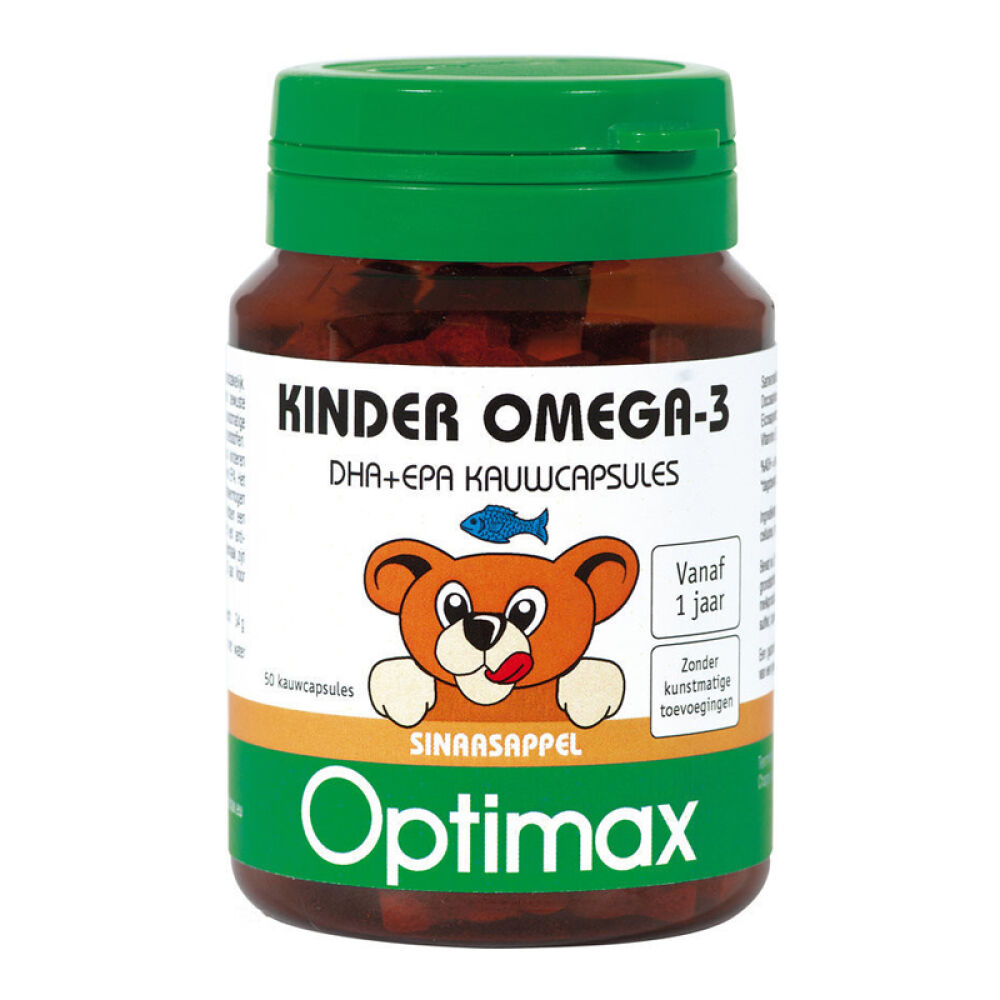 荷兰Optimax宝宝/幼儿营养补充儿童深海鱼油DHAEPA1岁+50粒两瓶装