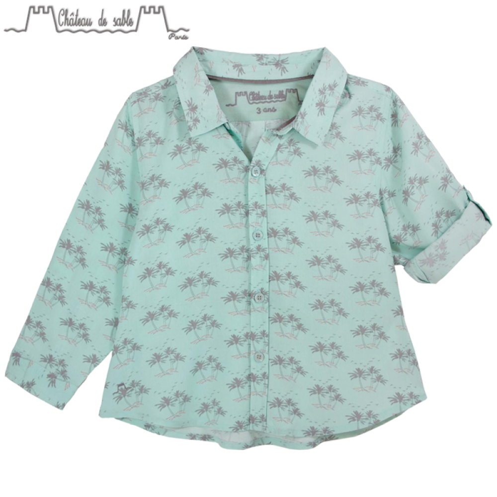 ChateauDeSableLOUISE女童罩衫儿童衬衫#020浅绿色03Y