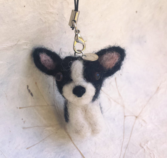 Needlefelteddogcharm-frenchbulldog