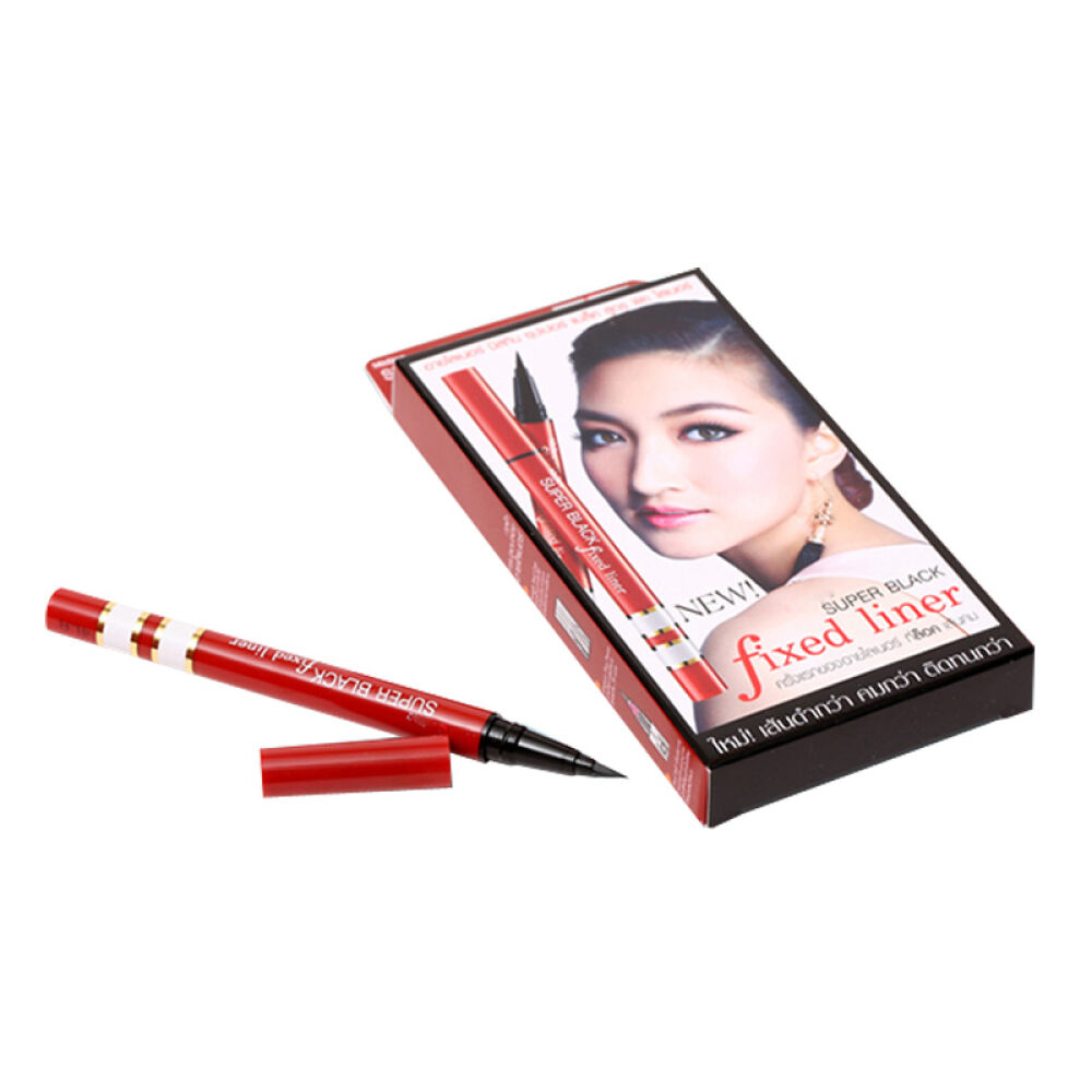 泰国Mistine3d眉笔系列防水不晕染速干持久细眼线液笔红管眼线笔6115