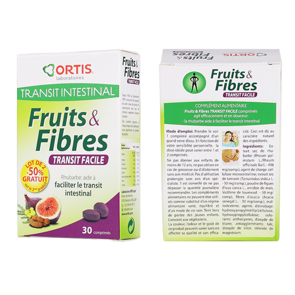 法国进口Ortis柯得仕纤瘦果通便改善口气水果纤维无花果嚼锭30颗装