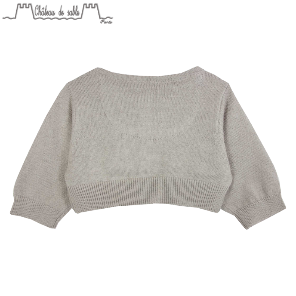 ChateauDeSableAMELIE女童毛衣儿童针织开衫毛线衣#080卡其色12M